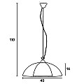 Plexiglass & Γυαλί φιμέ διάφανο μονόφωτο φωτιστικό Φ40