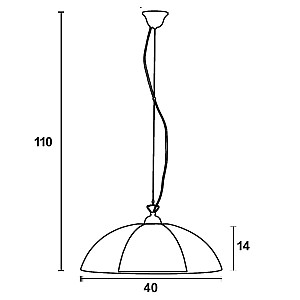 Plexiglass & Γυαλί μπλε διάφανο μονόφωτο Φωτιστικό Φ40