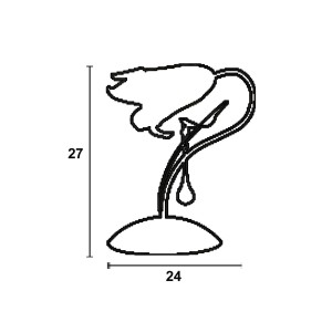 Φωτιστικό Πορτατίφ μέταλλο χρώμιο Ε14