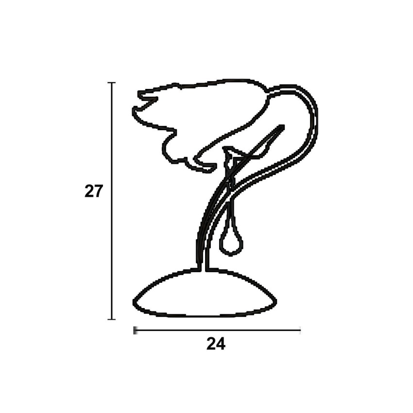 Φωτιστικό Πορτατίφ μέταλλο χρώμιο Ε14