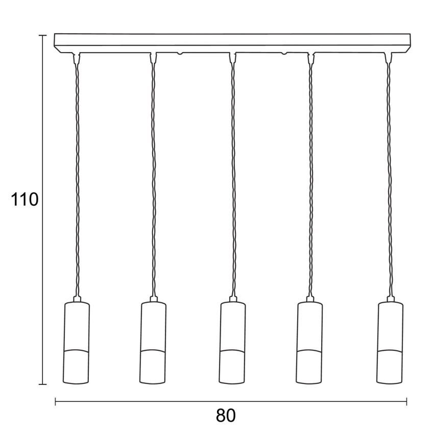 Φωτιστικό πολύφωτο 5φ από αλουμίνιο & plexiglass G9 Φωτιστικό πολύφωτο 5φ από αλουμίνιο & plexiglass G9