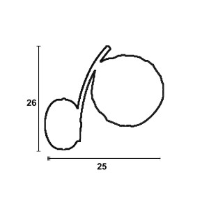 Απλίκα Χρωμίου από Μέταλλο & με γυαλί Ε27 
