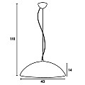 Plexiglass pental φωτιστικό μονόφωτο σε μαύρο & χρυσό Ε27 Φ40