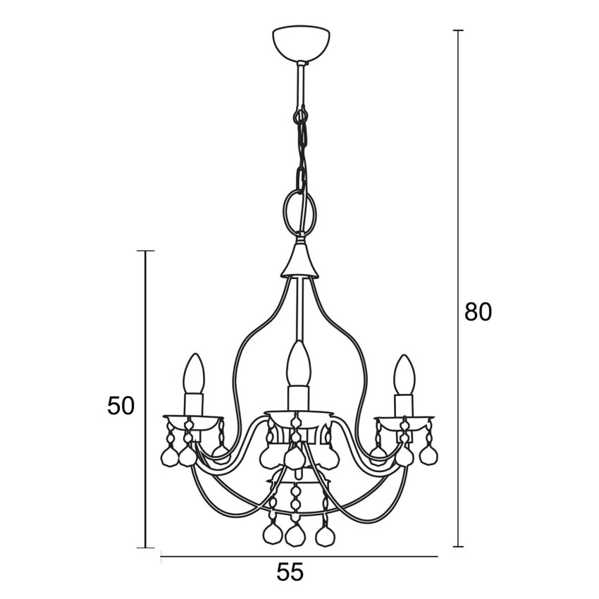 Φωτιστικό Πολύφωτο 3φ Μέταλλο λευκό Ε14