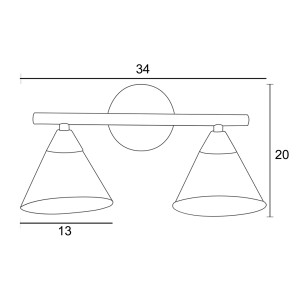 Απλίκα δίφωτη G9 ασημί
