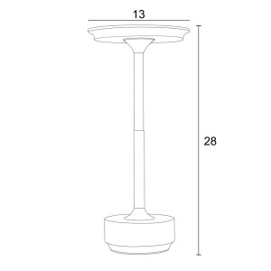 Φωτιστικό επαναφορτιζόμενο Led 3w 3CCT Dimmable νίκελ ματ