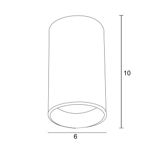 Φωτιστικό μονόφωτο οροφής αλουμίνιο στρογγυλό λευκο GU10 Φ6