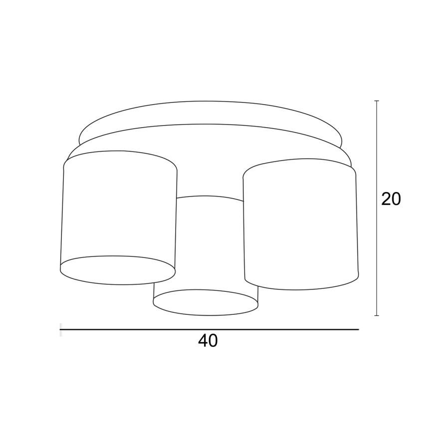 Φωτιστικό Οροφής 3φ Ξύλο/Αμπαζούρ γκρι Ε27 Φωτιστικό Οροφής 3φ Ξύλο/Αμπαζούρ γκρι Ε27