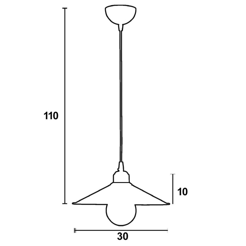 Φωτιστικό μονόφωτο αλουμίνιο λευκό Ε27 Φ30