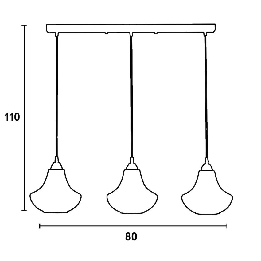 Φωτιστικό Πολύφωτο 3φ Μέταλλο/Γυαλί Ε27 Φωτιστικό Πολύφωτο 3φ Μέταλλο/Γυαλί Ε27