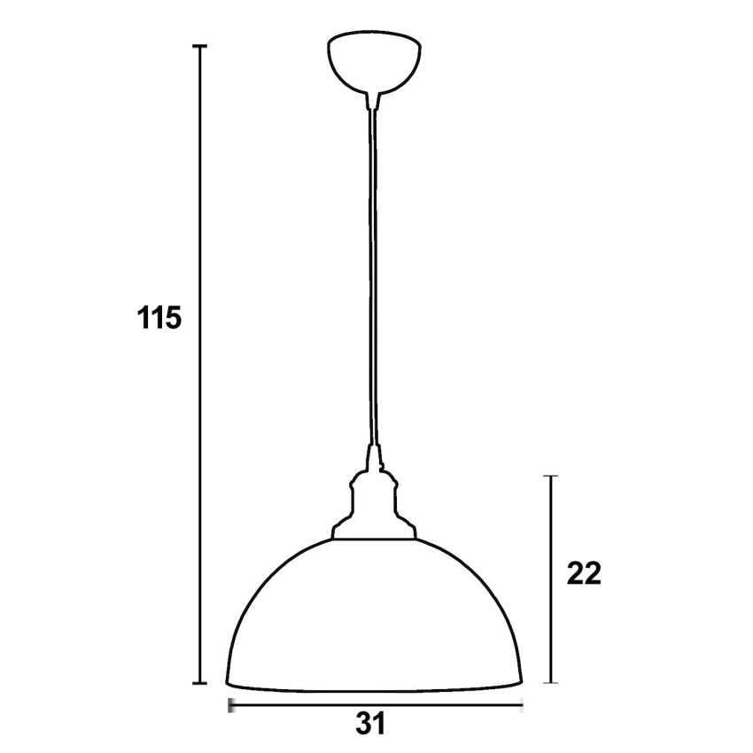 Φωτιστικό μονόφωτο αλουμίνιο χαλκός/πατίνα μαύρη Ε27 Φ31