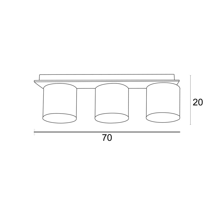 Φωτιστικό Οροφής 3φ Ξύλο/Αμπαζούρ μπεζ Ε27