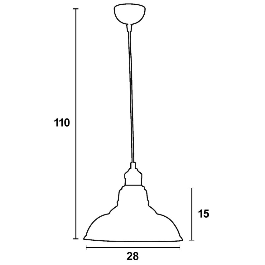 Φωτιστικό μονόφωτο γυαλί φιμέ E27 Φ28