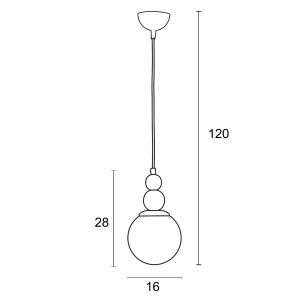 Φωτιστικό μονόφωτο γυαλί φιμέ Ε27 Φ16