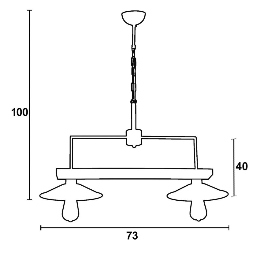 Φωτιστικό Πολύφωτο 2φ Ξύλο/Μέταλλο μαύρο Ε27 Φωτιστικό Πολύφωτο 2φ Ξύλο/Μέταλλο μαύρο Ε27