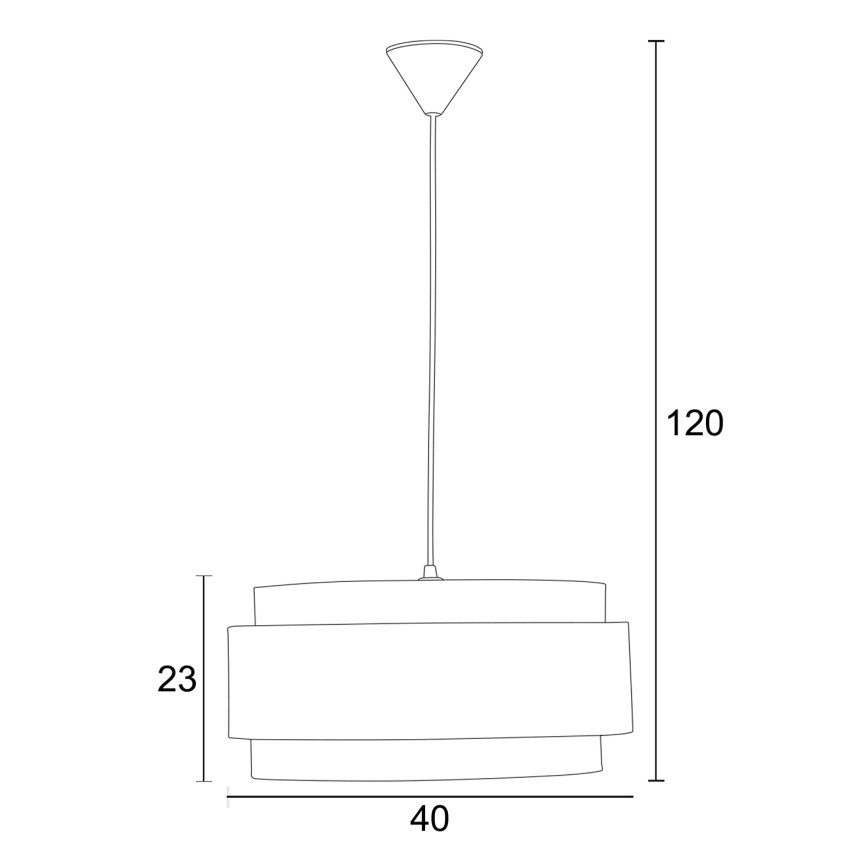 Φωτιστικό μονόφωτο αμπαζούρ διπλό Ε27 Φ40