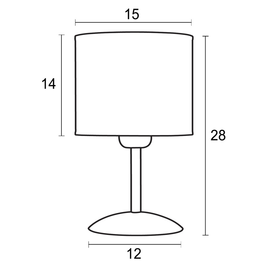 Φωτιστικό Πορτατίφ μέταλλο/αμπαζούρ λευκό/γκρί Ε27 Φ15