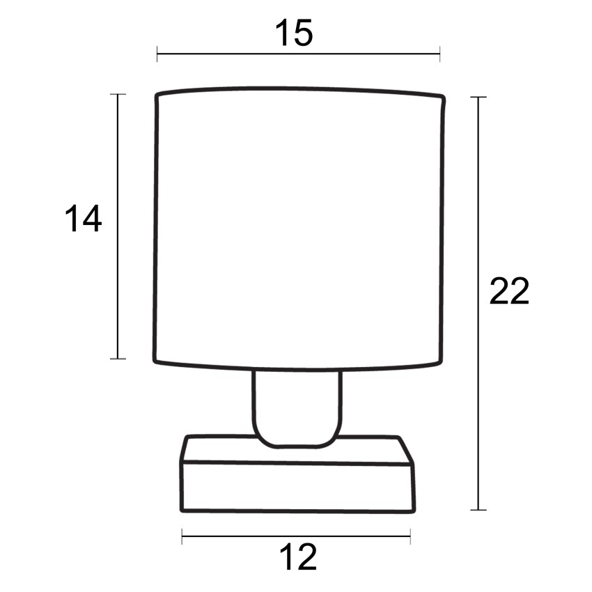 Φωτιστικό Πορτατίφ ξύλο/αμπαζούρ μπέζ Ε27 Φ15