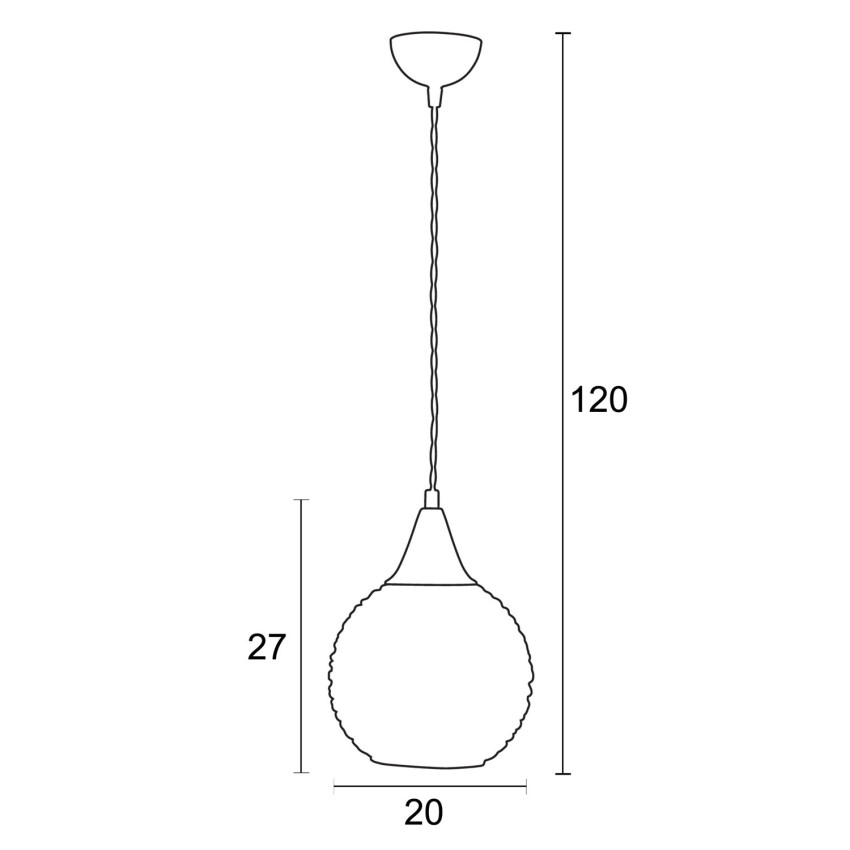 Φωτιστικό μονόφωτο γυαλί λευκό Ε27 Φ20