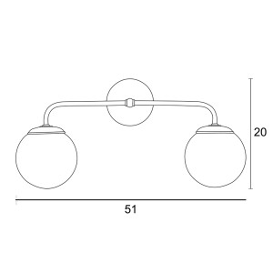Απλίκα δίφωτη G9 μαύρη ματ Απλίκα δίφωτη G9 μαύρη ματ