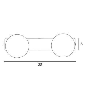 Απλίκα δίφωτη G9 μαύρη ματ