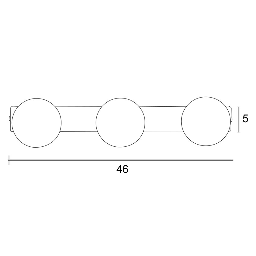 Απλίκα 3φωτη G9 μαύρη ματ