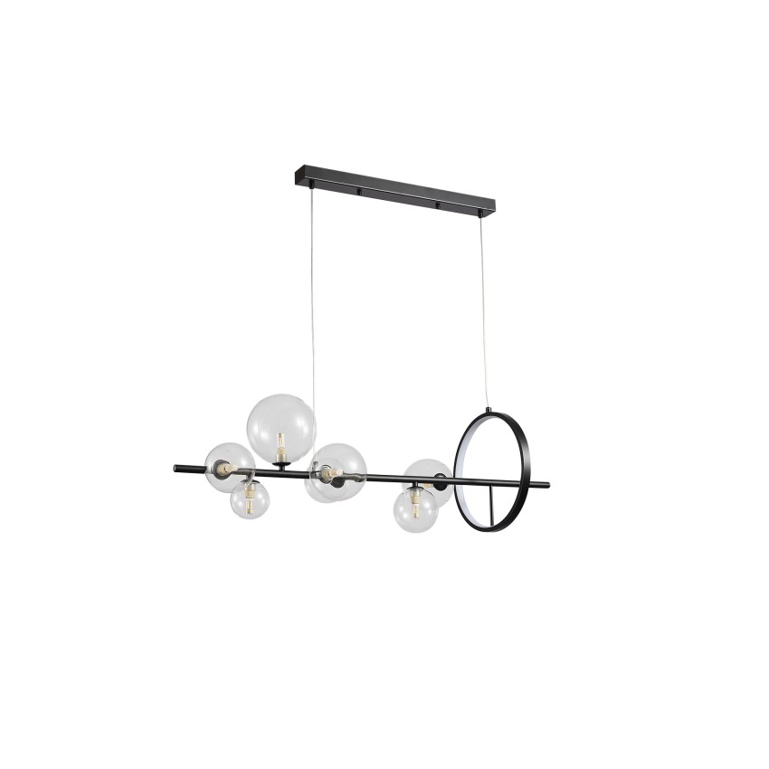 Glint® 2049-7 Ράγα Μαύρη με LED και Γ9 Γλόμπους Διαφανούς