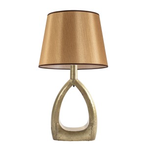 Επιτραπέζια Λάμπα TLI 6335 40GD Κασσίτερος με Τριγωνική Βάση 1xE27 40W