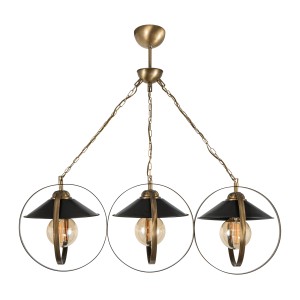 PDT 2062-3 ΚΡΕΜ. 3/Φ ΔΥΟ ΜΕΤΑΛΛΙΚΟΙ ΚΥΚΛΟΙ ΣΥΝΔΥΑΣΜΟΣ ΜΕ ΚΑΜΠΑΝΑ  Ε 27