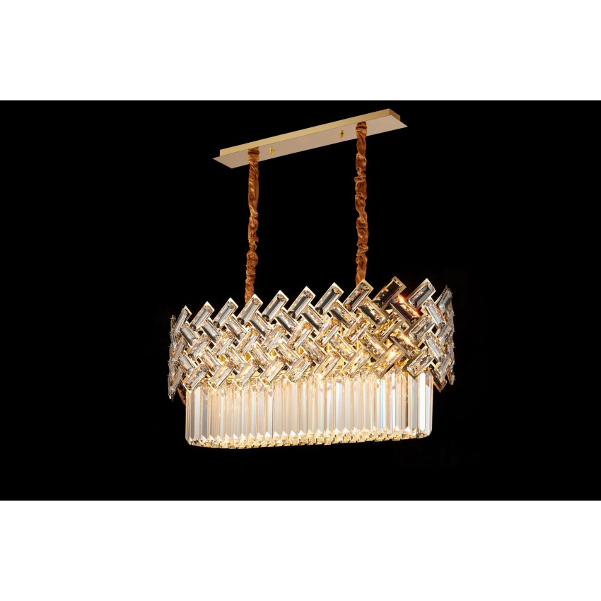 Glint® 2093-7 GD Πολυέλαιος Ράγα με Σταυρωτά Κρύσταλλα