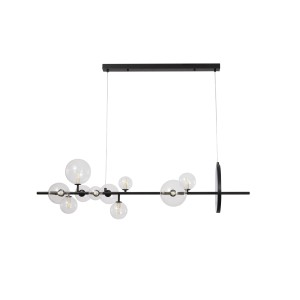 Glint® 2049-10 Ράγα Μαύρη με LED και G9 Γλόμπους Διαφανούς