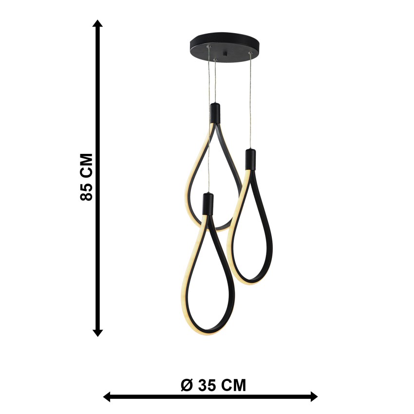 PDT 700-3 ΒΚ  ΚΡΕΜ. 3/Φ  LED ΘΗΛΙΕΣ ΜΑΥΡΟ