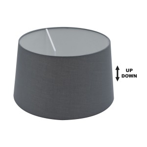 Glint® 35 PT Ε14-Ε27 (d35-30-H20) ΚΑΠΕΛΟ ΓΚΡΙ ΣΚΟΥΡΟ ΥΦΑΣΜΑ UP- DOWN