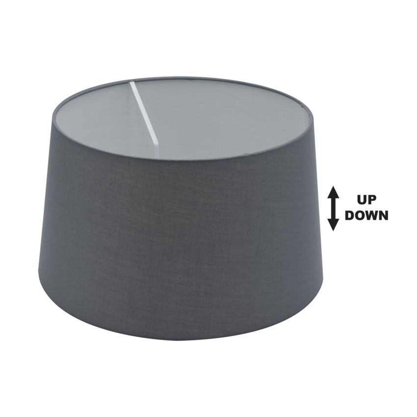 Glint® 35 PT Ε14-Ε27 (d35-30-H20) ΚΑΠΕΛΟ ΓΚΡΙ ΣΚΟΥΡΟ ΥΦΑΣΜΑ UP- DOWN