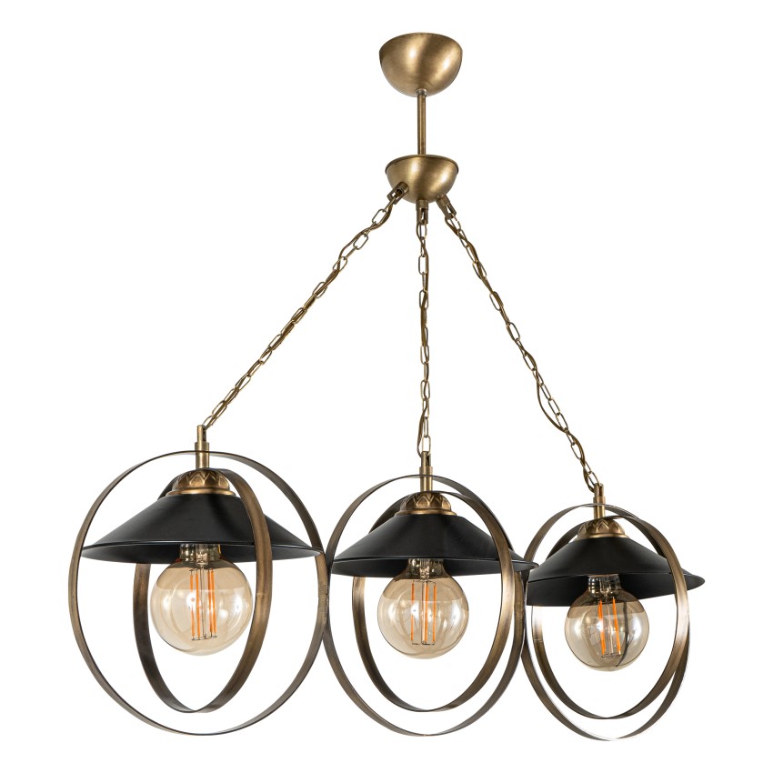 PDT 2062-3 ΚΡΕΜ. 3/Φ ΔΥΟ ΜΕΤΑΛΛΙΚΟΙ ΚΥΚΛΟΙ ΣΥΝΔΥΑΣΜΟΣ ΜΕ ΚΑΜΠΑΝΑ  Ε 27