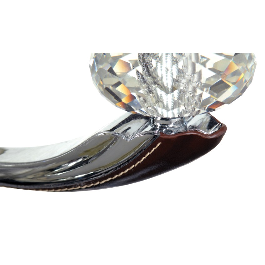 Πολυέλαιος Glint® 603-6 με 6 Αμπαζούρ & Κρύσταλλα σε Καφέ Φινίρισμα