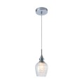 Glint® Crystalflower Κρεμαστό Μονόφωτο 1/Φ Νίκελ με Κρύσταλλα Εσωτερικά & Διάφανο Γυαλί 1XE14