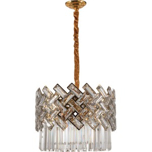 Glint® 2093-6 GD Πολυέλαιος με Σταυρωτά Κρύσταλλα