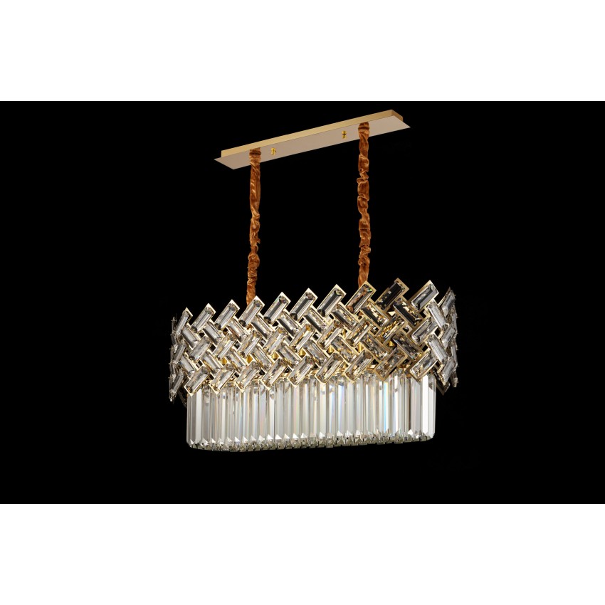 Glint® 2093-7 GD Πολυέλαιος Ράγα με Σταυρωτά Κρύσταλλα