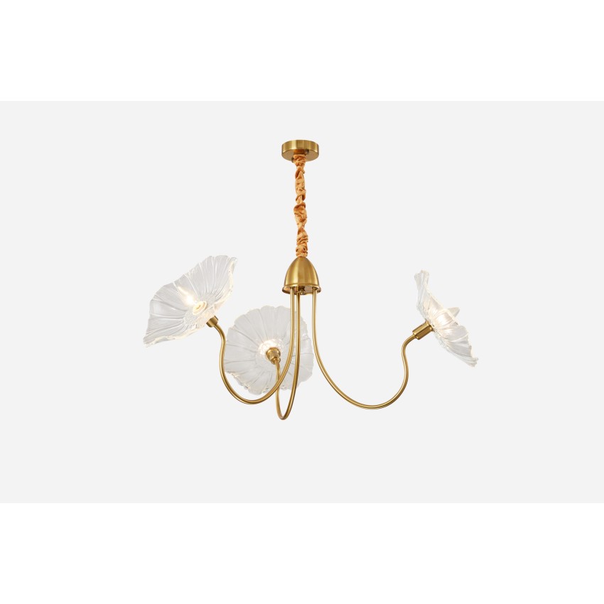 Glint® 2046-3 ΠΟΛΥΦΩΤΟ ΧΡΥΣΟ VINTAGE ΜΕ ΛΕΥΚΟ ΓΥΑΛΙ ΛΟΥΛΟΥΔΙ 3ΧΕ14