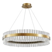 Glint® Κρεμαστό Φωτιστικό Οροφής LED με Κρύσταλλα Φ80 - Χρυσό Ματ, 100W, 4000K
