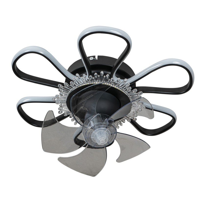 Φωτιστικό Ανεμιστήρας Οροφής LED με Control σε Μαύρο 50x20