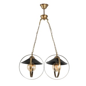 PDT 2062-2 ΚΡΕΜ. 2/Φ  ΔΥΟ ΜΕΤΑΛΛΙΚΟΙ ΚΥΚΛΟΙ ΣΥΝΔΥΑΣΜΟΣ ΜΕ ΚΑΜΠΑΝΑ  Ε 27