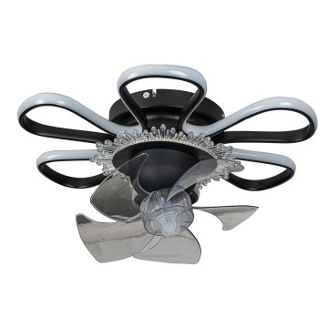 Φωτιστικό Ανεμιστήρας Οροφής LED με Control σε Μαύρο 50x20