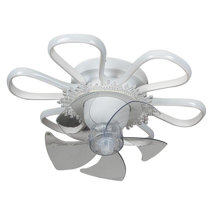 Φωτιστικό Ανεμιστήρας Οροφής LED σε σχήμα Μαργαρίτα & Control 50x20H