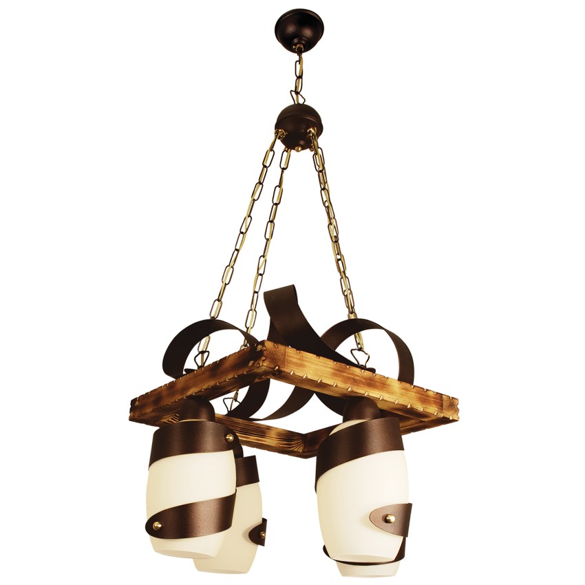 Glint®134-4 WH 4/Φ ΞΥΛΙΝΟ ΤΕΤΡΑΓΩΝΟ ΛΕΥΚΟ ΓΥΑΛΙ 4ΧΕ27