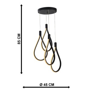 PDT 700-4  ΚΡΕΜ. 4/Φ  LED ΘΗΛΙΕΣ ΜΑΥΡΟ