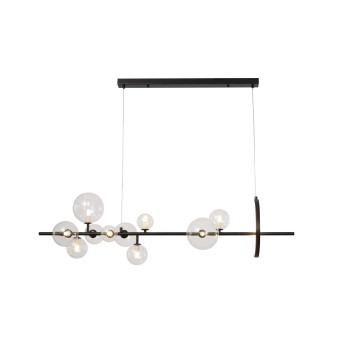Glint® 2049-10 Ράγα Μαύρη με LED και G9 Γλόμπους Διαφανούς