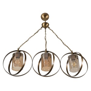 PDT 2063-3  ΚΡΕΜ. 3/Φ ΔΥΟ ΜΕΤΑΛΛΙΚΟΙ ΚΥΚΛΟΙ ΚΑΙ ΚΥΛΙΝΔΡΙΚΟ ΓΥΑΛΙ Ε 27