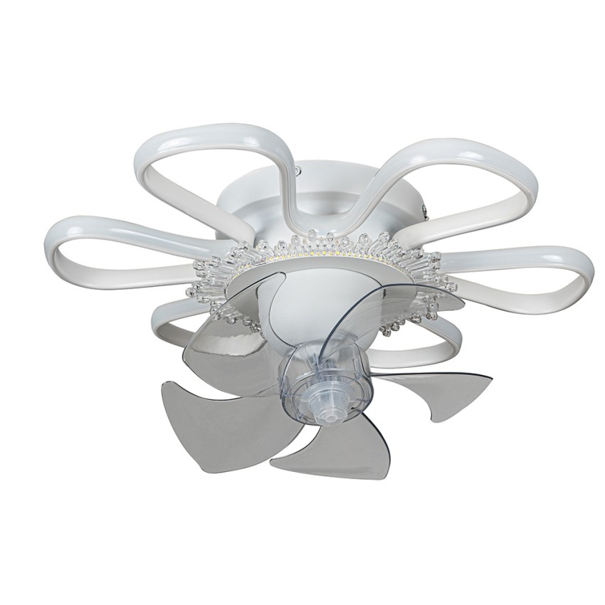 Φωτιστικό Ανεμιστήρας Οροφής LED σε σχήμα Μαργαρίτα & Control 50x20H